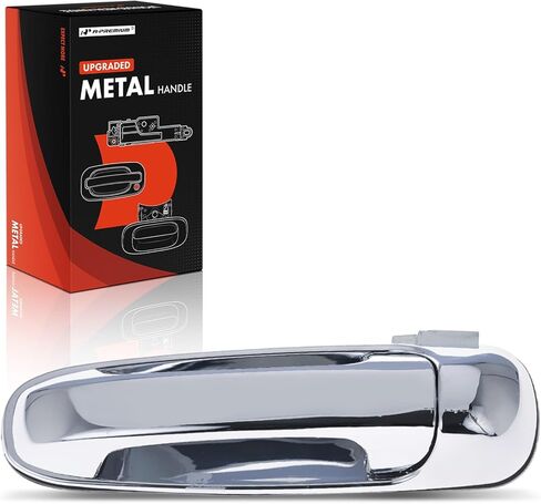 A-Premium Rear Left Driver Side Upgraded Metal Exterior Door Handle Compatible with Dodge Ram 1500 2002-2009, Ram 2500 3500 2003-2009, Dakota 2005-2010 & Mitsubishi Raider & Ram Dakota, Chrome in Kuwait