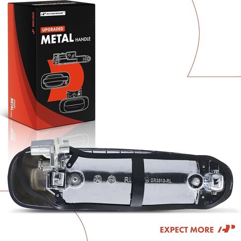 A-Premium Rear Left Driver Side Upgraded Metal Exterior Door Handle Compatible with Dodge Ram 1500 2002-2009, Ram 2500 3500 2003-2009, Dakota 2005-2010 & Mitsubishi Raider & Ram Dakota, Chrome in Kuwait