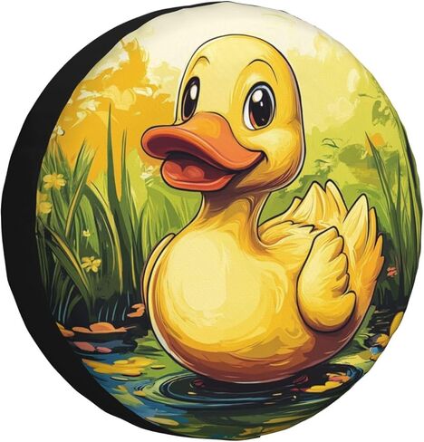 Funny Duck Spare Tire Cover Universal Wheel Protector Cute Duck Tire Covers for Truck Rv SUV Travel Trailer Camping 17 Inch in Saudi Arabia