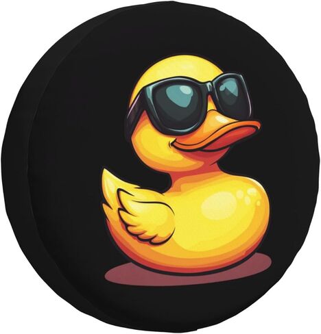 Funny Duck Spare Tire Cover Universal Wheel Protector Cute Duck Tire Covers for Truck Rv SUV Travel Trailer Camping 17 Inch in Saudi Arabia