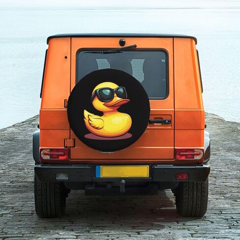 Funny Duck Spare Tire Cover Universal Wheel Protector Cute Duck Tire Covers for Truck Rv SUV Travel Trailer Camping 17 Inch in Saudi Arabia