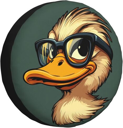 Funny Duck Spare Tire Cover Universal Wheel Protector Cute Duck Tire Covers for Truck Rv SUV Travel Trailer Camping 17 Inch in Saudi Arabia