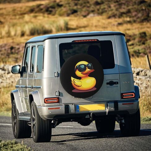 Funny Duck Spare Tire Cover Universal Wheel Protector Cute Duck Tire Covers for Truck Rv SUV Travel Trailer Camping 17 Inch in Saudi Arabia
