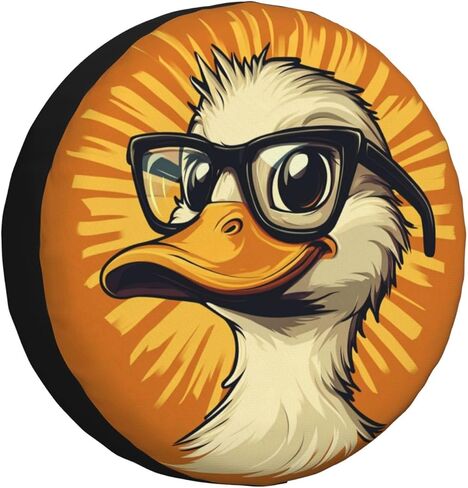 Funny Duck Spare Tire Cover Universal Wheel Protector Cute Duck Tire Covers for Truck Rv SUV Travel Trailer Camping 17 Inch in Saudi Arabia