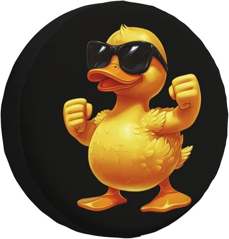 Funny Duck Spare Tire Cover Universal Wheel Protector Cute Duck Tire Covers for Truck Rv SUV Travel Trailer Camping 17 Inch in Saudi Arabia