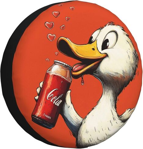 Funny Duck Spare Tire Cover Universal Wheel Protector Cute Duck Tire Covers for Truck Rv SUV Travel Trailer Camping 17 Inch in Saudi Arabia