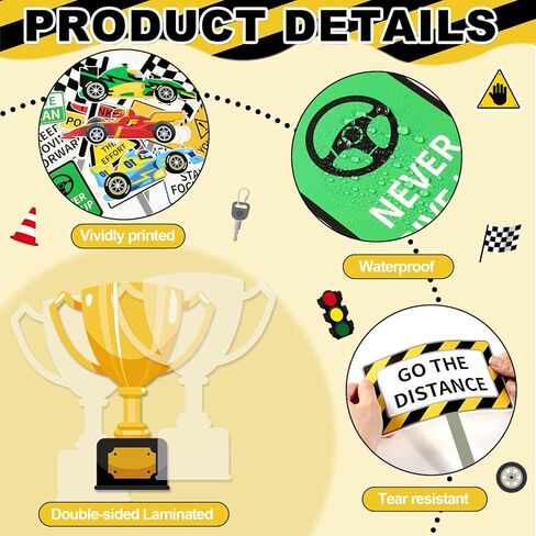 Racing Car Bulletin Board Checkered Flags Classroom Decoration Supply We are On Track Bulletin Board Decorations Set Motivational Cutouts Back to School Posters for School Classroom Chalkboard Supply in Saudi Arabia