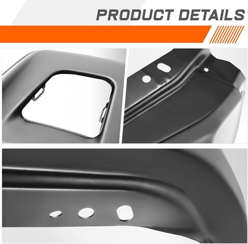 PM PERFORMOTOR غطاء ممتص الصدمات الجانبي الأمامي الأيمن باللون الأسود غير اللامع مع فتحات ضوء الضباب متوافق مع 2014 2015 2016 2017 2018 2019 2020 2021 بديل Toyota Tundra لـ TO1005182 in Kuwait