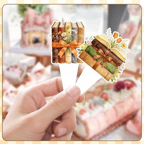 48Pcs Book-Themed Cake Cupcake Toppers, Vintage Book Themed Cake Toothpicks Party Decorations Supplies for Baby Shower, Beautifully Designed Cupcake Decorations Supplies for Library in Saudi Arabia