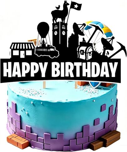 Rexinc Video Game 10th Birthday Cake Topper, Gaming Theme Cake Decoration for Boys Girls Kids Gamer Party Supplies in Saudi Arabia