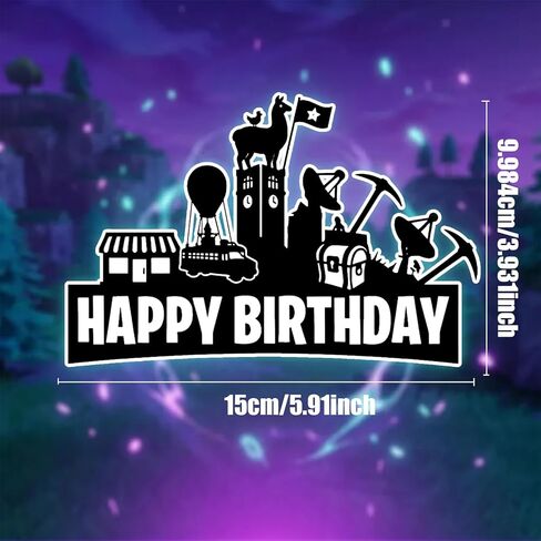 Rexinc Video Game 10th Birthday Cake Topper, Gaming Theme Cake Decoration for Boys Girls Kids Gamer Party Supplies in Saudi Arabia