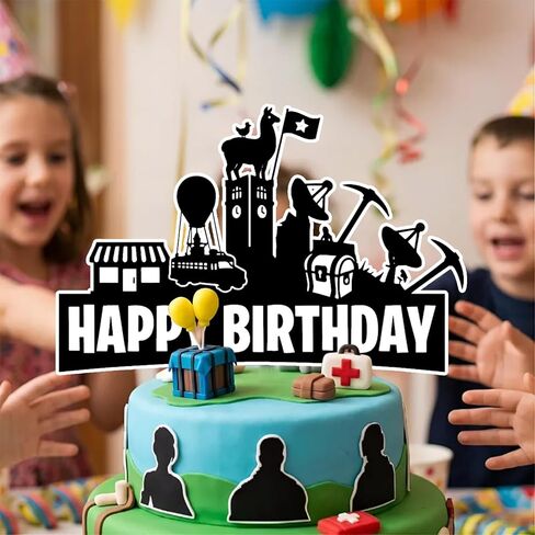 Rexinc Video Game 10th Birthday Cake Topper, Gaming Theme Cake Decoration for Boys Girls Kids Gamer Party Supplies in Saudi Arabia
