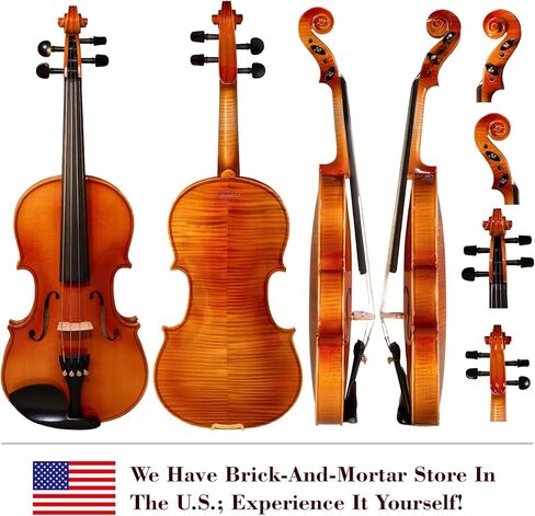 Violin 4/4 Full Size Kit for Adults Beginner, Violin Fiddle Set for Student with Rosewood Bow&Bridge,Extra Strings, Fingerboard Stickers, 2 rosinsShoulder Rest, Case(Plywood) in Saudi Arabia