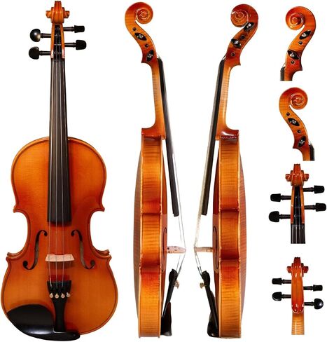 Violin 4/4 Full Size Kit for Adults Beginner, Violin Fiddle Set for Student with Rosewood Bow&Bridge,Extra Strings, Fingerboard Stickers, 2 rosinsShoulder Rest, Case(Plywood) in Saudi Arabia