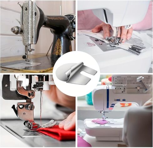 304 Stainless Steel Rolled Hemmer Foot, 8 Sizes Wide Rolled Hem Pressure Foot, Universal Sewing Machine Hemming Feet for Most Household Sewing Machines, Sewing Machine Accessories and Supplies (8) in Kuwait