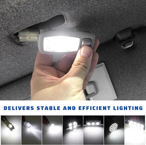 42 PCS Interior Car Lights, 6000K Super Bright Vehicle Dome Map Tail Cab Light Set, DE3175 T10 31mm 41mm 194 LED Interior Replacement Bulbs for Cars Trucks RVs Boats in Kuwait