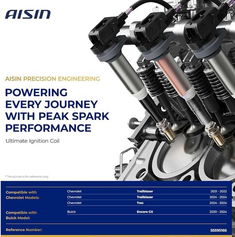 ملف إشعال AISIN AFTERMARKET ESCGM-00109 - متوافق مع شيفروليه تراكس 2024 1.2 لتر، تريل بليزر 2021-2024 1.2 لتر، بويك إنكور GX 2020-2024 1.2 لتر in Kuwait