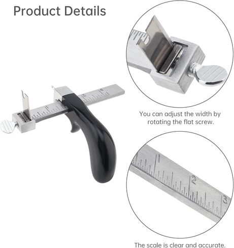 Leather Cutting Tool Leather Strap Cutter with Aluminium Handle, Cutter Craft Tool with 2 Blades for DIY (1) in Saudi Arabia
