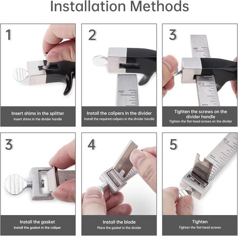 Leather Cutting Tool Leather Strap Cutter with Aluminium Handle, Cutter Craft Tool with 2 Blades for DIY (1) in Saudi Arabia