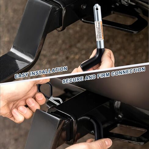 12 Pack Trailer Hitch Pin & Clip 5/8 Inch Diameter with Galvanized-Coated Vinyl Black Grip Solid Steel Trailer Accessories Fits 2" Receiver in Saudi Arabia