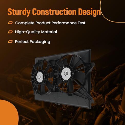 maXpeedingrods Dual Engine Radiator Cooling Fan w/Shroud Assembly for Chrysler Pacifica 2004-2008, 5102428AA 5102429AA in Kuwait
