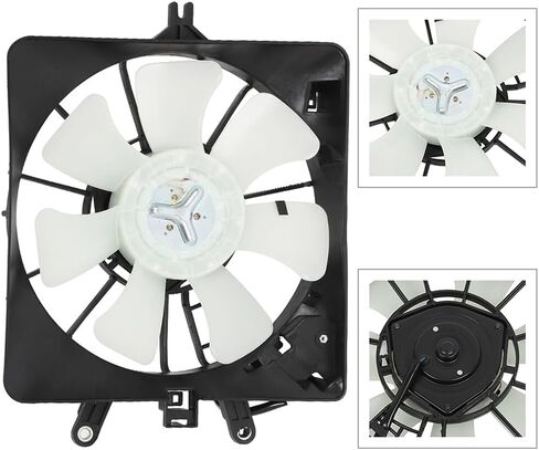 Black A/C Condenser Fan Assembly for Honda for Fit 2007-2008 Passenger Side/RH Electric Cooling Fan Replace 620-280 in Saudi Arabia