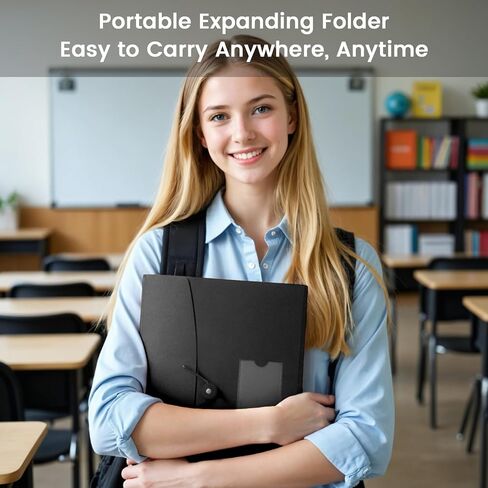 2-Pack 13-Pocket Expanding File Folder, Accordion File Organizer with Labels, Fits Letter Size & A4 Paper, for Home Office School College Supplies in Saudi Arabia