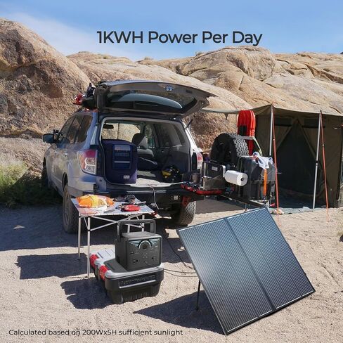 Renogy 200W Portable Solar Panel, 25% High Efficiency Solar Panel Kit with 20A Charger Controller for 12V Battery Power Station, N-Type Foldable Solar Panels w/Tempered Glass for RV, Camping Off-Grid in Saudi Arabia