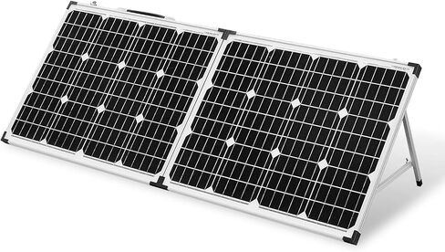 DOKIO 100W 12V Portable Solar Panels Suitcase with Waterproof 10A Charge Controller, Foldable 100 Watt Solar Panel W/Adjustable Kickstand, Solar Charger for Power Station, RV, Camping, SUV, Off Grid in Saudi Arabia