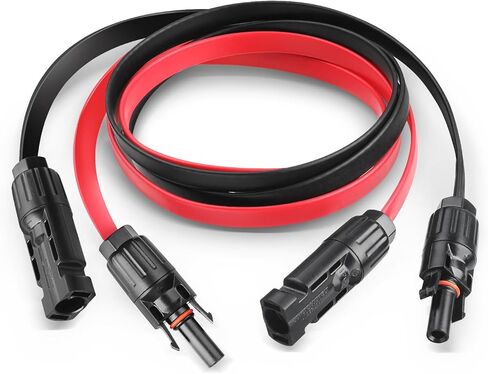 12AWG Solar Panel Extension Cable Flat Solar Photovoltaic Cord 30A Balcony Solar Extension Wire with Male and Female Connectors Solar Panel Adapter Cable for RV Solar Panels 3FT in Saudi Arabia