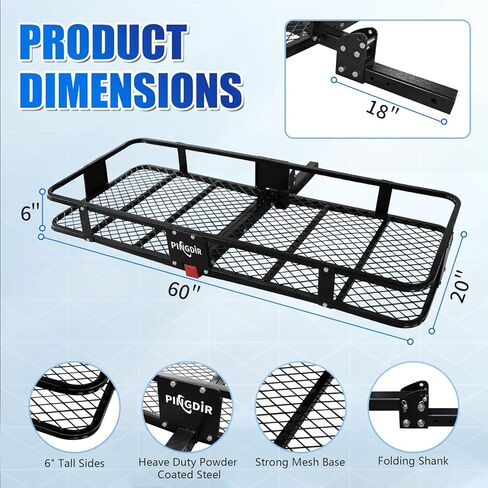 roof Rack Basket Rooftop Cargo Carrier 46"*36"*5" ，Cargo Net with Attachment Hooks, 2 pcs Ratchet Strap in Saudi Arabia