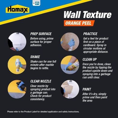 Homax 4092 Water-Based Orange Peel Wall Texture, 20 oz, White, Pack of 6 in Saudi Arabia