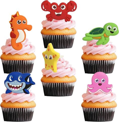 24 PCS Anime Skull Cupcake Rings Pirate Themed Cupcake Toppers Colorful Skeleton Cake Decorations for Skull Theme Baby Shower Kids Birthday Halloween Pirate Party Cake Decorations Supplies in Kuwait