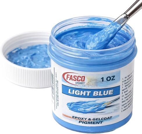 Fasco Epoxies Light Blue Pigment for Epoxy Resin & Gelcoat Concentrated Colorant - 1 oz in Saudi Arabia