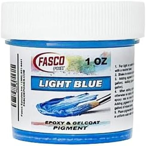 Fasco Epoxies Light Blue Pigment for Epoxy Resin & Gelcoat Concentrated Colorant - 1 oz in Saudi Arabia