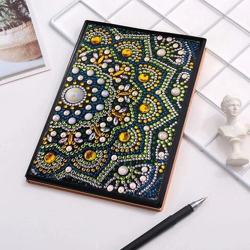 1 Pcs Diamond Art Notebook Kits for Adults, A5 Diamonds Painting Journal and DIY Sketchbook Supplies, 5D Gem Art Gift for Beginners Craft Lovers, Artists, 14.5x21cm in Kuwait