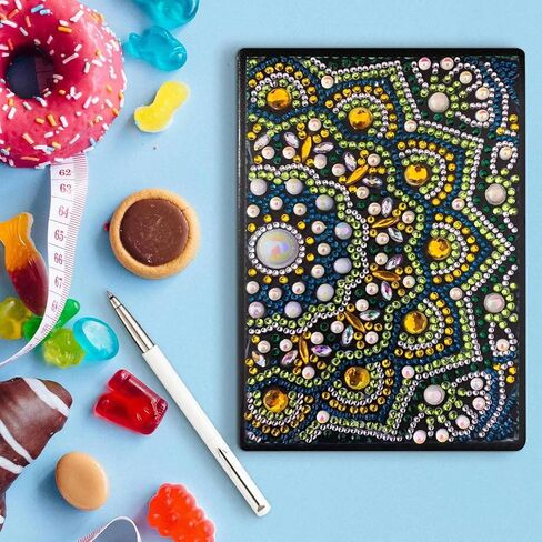 1 Pcs Diamond Art Notebook Kits for Adults, A5 Diamonds Painting Journal and DIY Sketchbook Supplies, 5D Gem Art Gift for Beginners Craft Lovers, Artists, 14.5x21cm in Kuwait