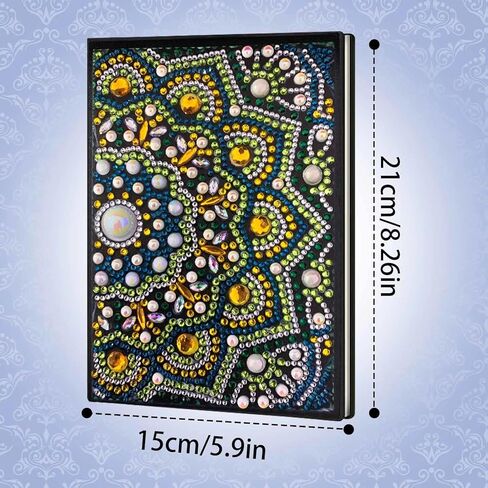 1 Pcs Diamond Art Notebook Kits for Adults, A5 Diamonds Painting Journal and DIY Sketchbook Supplies, 5D Gem Art Gift for Beginners Craft Lovers, Artists, 14.5x21cm in Kuwait