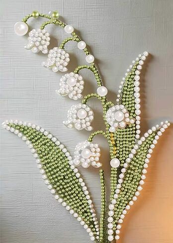 DIYBEADDOT Flower Pearl Diamond Painting Kits for Adults,5D Special Shape Diamond Art Pearl Painting Kits for Beginner, DIY 3D Plastic Pearls Painting Kit for Home Decoration 12 X 16 Inch in Kuwait