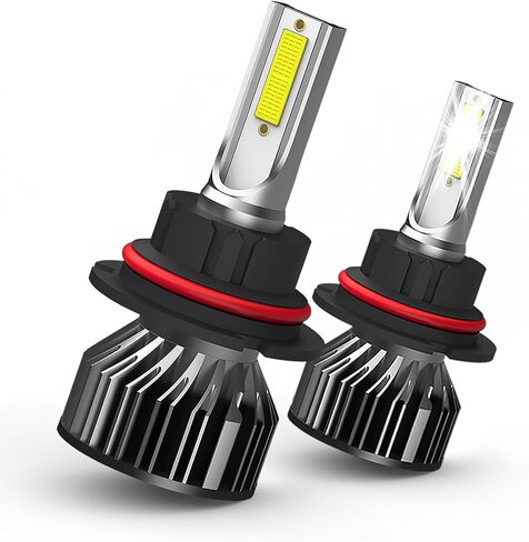 9007 Bulbs Fit For Frontier,F150,Ranger,Focus,Xterra,Ram 1500 2500 3500,Dakota,Grand Caravan,Durango,Mustang Front lights,High Low Beams,Super Bright 6000K White,Plug N Play,Pack of 2 in Saudi Arabia