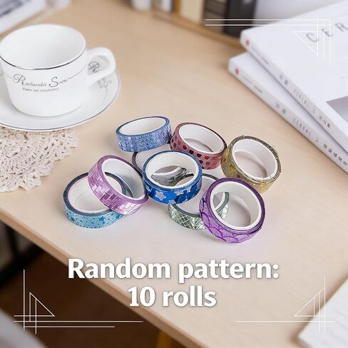 Decorative Masking Tape Set, Colorful Patterned Craft Tape for DIY Scrapbooking, Gift Wrapping and Journaling in Kuwait