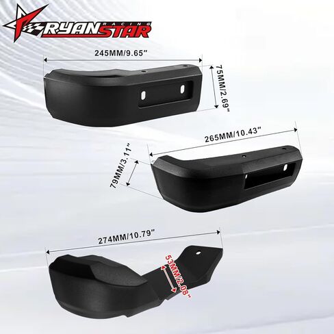 RYANSTAR RACING Mud Flap Replacement Kit Compatible with GMC Sierra 1500 2WD 4WD 2019-2025 & Classic Including Front and Rear partsEasy Installation Increased Tire Clearance ABS in Kuwait