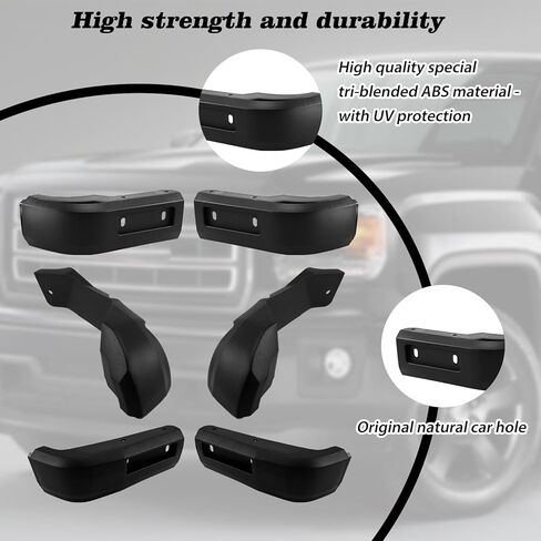 RYANSTAR RACING Mud Flap Replacement Kit Compatible with GMC Sierra 1500 2WD 4WD 2019-2025 & Classic Including Front and Rear partsEasy Installation Increased Tire Clearance ABS in Kuwait