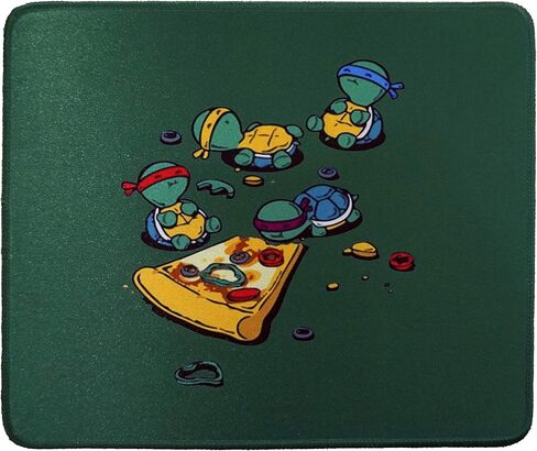 12 x 10 inches 4 Turtles Eating Pizza Gaming Anime Cute Mouse Pad in Kuwait