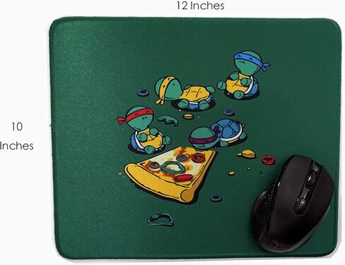 12 x 10 inches 4 Turtles Eating Pizza Gaming Anime Cute Mouse Pad in Kuwait