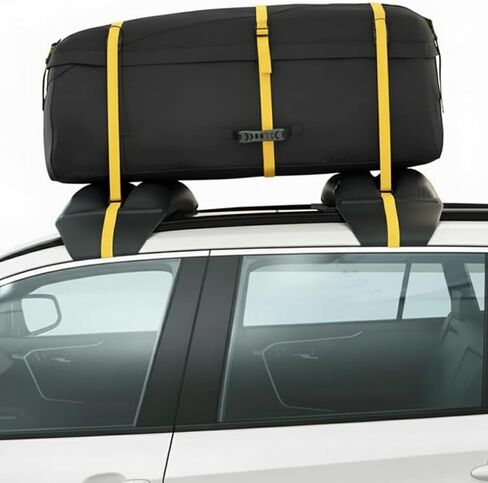 Universal Car Inflatable Roof Soft Rack Pads Luggage Carrier for Kayaks, Canoes, Surfboards and SUPs; Fits Cars and SUVs (Green-Black) in Saudi Arabia