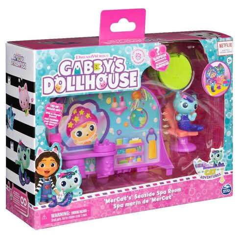 DreamWorks Gabby’s Dollhouse, Mercat’s Spa Room Playset, with Mercat Toy Figure, Surprise Toys and Dollhouse Furniture, Kids’ Toys for Girls and Boys 3+ in Kuwait