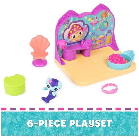 DreamWorks Gabby’s Dollhouse, Mercat’s Spa Room Playset, with Mercat Toy Figure, Surprise Toys and Dollhouse Furniture, Kids’ Toys for Girls and Boys 3+ in Kuwait