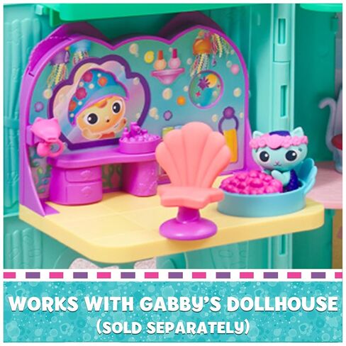 DreamWorks Gabby’s Dollhouse, Mercat’s Spa Room Playset, with Mercat Toy Figure, Surprise Toys and Dollhouse Furniture, Kids’ Toys for Girls and Boys 3+ in Kuwait