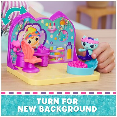 DreamWorks Gabby’s Dollhouse, Mercat’s Spa Room Playset, with Mercat Toy Figure, Surprise Toys and Dollhouse Furniture, Kids’ Toys for Girls and Boys 3+ in Kuwait